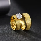 Парные кольца из нержавеющей стали с блестящими кристаллами предлагают обручальное кольцо для мужчин и женщин комплекты для влюбленных на День святого Валентина ювелирные изделия подарки