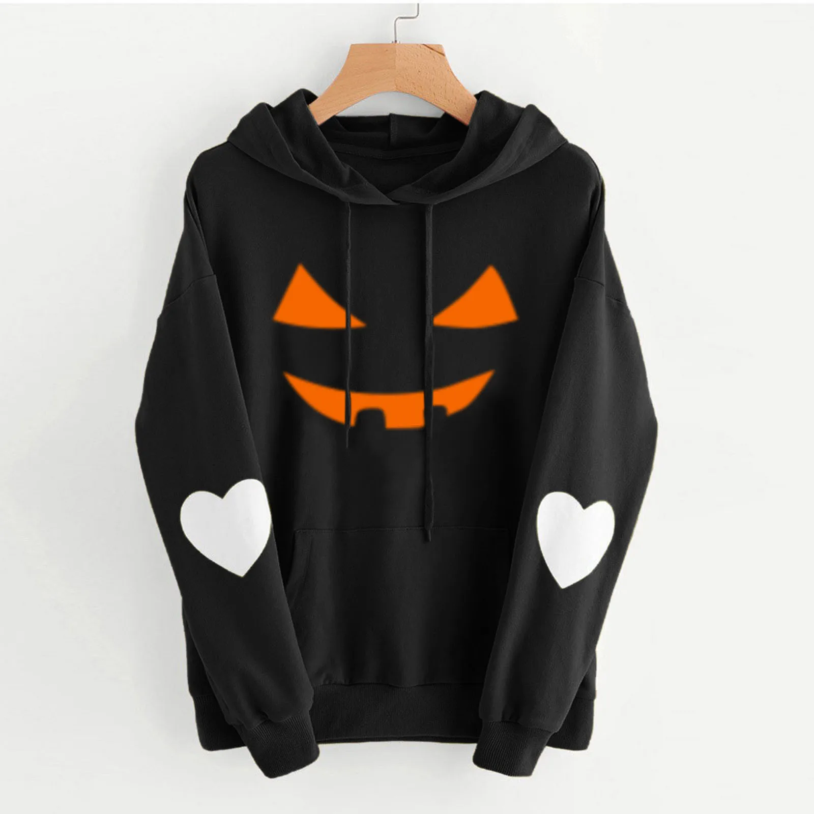 

Pumpkin Face Halloween Style Women Hoodie Long Sleeve Sweatshirt Men Oversized Pullovers Casual Women Crop Tops Streetwear Coats