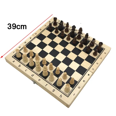 Length 39cm Деревянный складной шахматы магнитные настольная игра конкуренции твердой древесины шахматная доска 29/34/39 см Набор для игры в шахматы 4 queen для занятий спортом для детей Настольная игра - Цвет: Length 39cm
