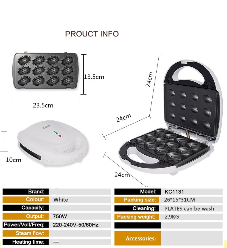 

4 in 1 Mini Waffle Maker Multifunction Household Nut Maker Nut Maker Cake Maker Donut Maker Waffle Maker Sandwich Maker
