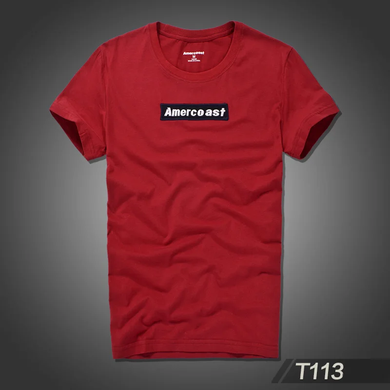 T113 Navy Blue Мужская футболка с принтом из хлопка, американский стиль, новинка, модный известный бренд, Летний стиль - Цвет: T113 Navy Blue