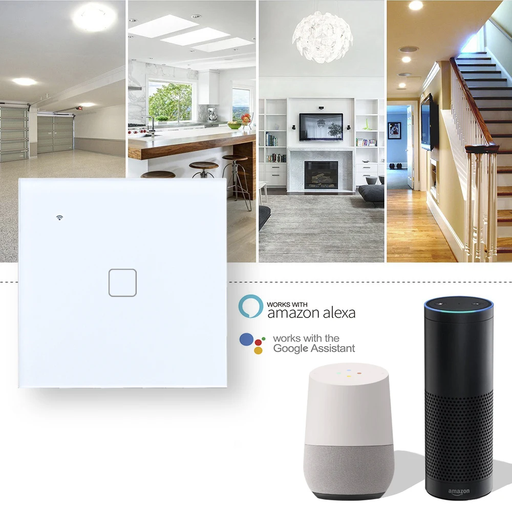 1, 2, 3, 4 банды 2 способа WiFi сенсорный выключатель AC 85 в 220 В настенный светильник переключатель, Zigbee беспроводной умный дом переключатель