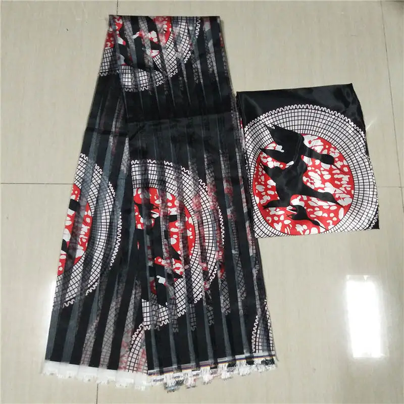 Атласная ткань из органзы мягкая шелковая Африканский материал принты Анкары