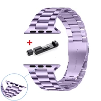band for apple watch strap 42mm 38mm 40mm 44mm metal stainless steel watchband bracelet for iwatch series 6 5 4 3 2 accessories