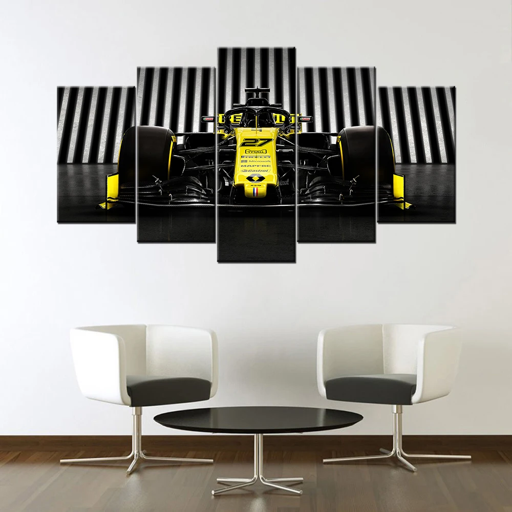 Современные картины на холсте 5 шт. настенное искусство Модульная картина Renault RS19