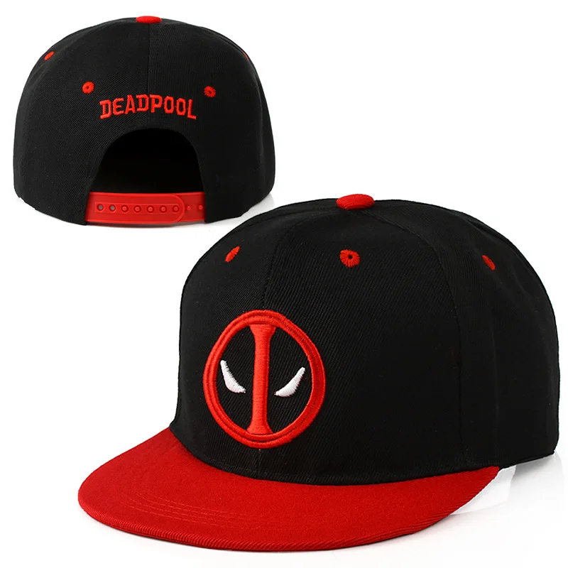 

Superhero Deadpool Cosplay hat adjustable flat edge sunscreen baseball cap men's and women's sunshade cap