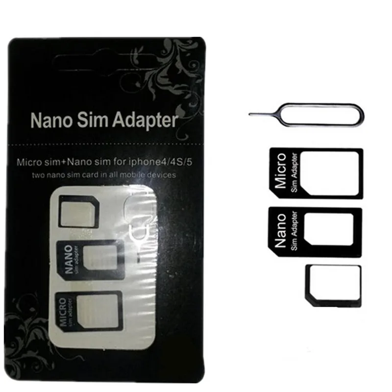 4 in 1 Restore Card Mobile Phone Metal SIM Micro Adapters Standard Adapter Conversion Four In One |