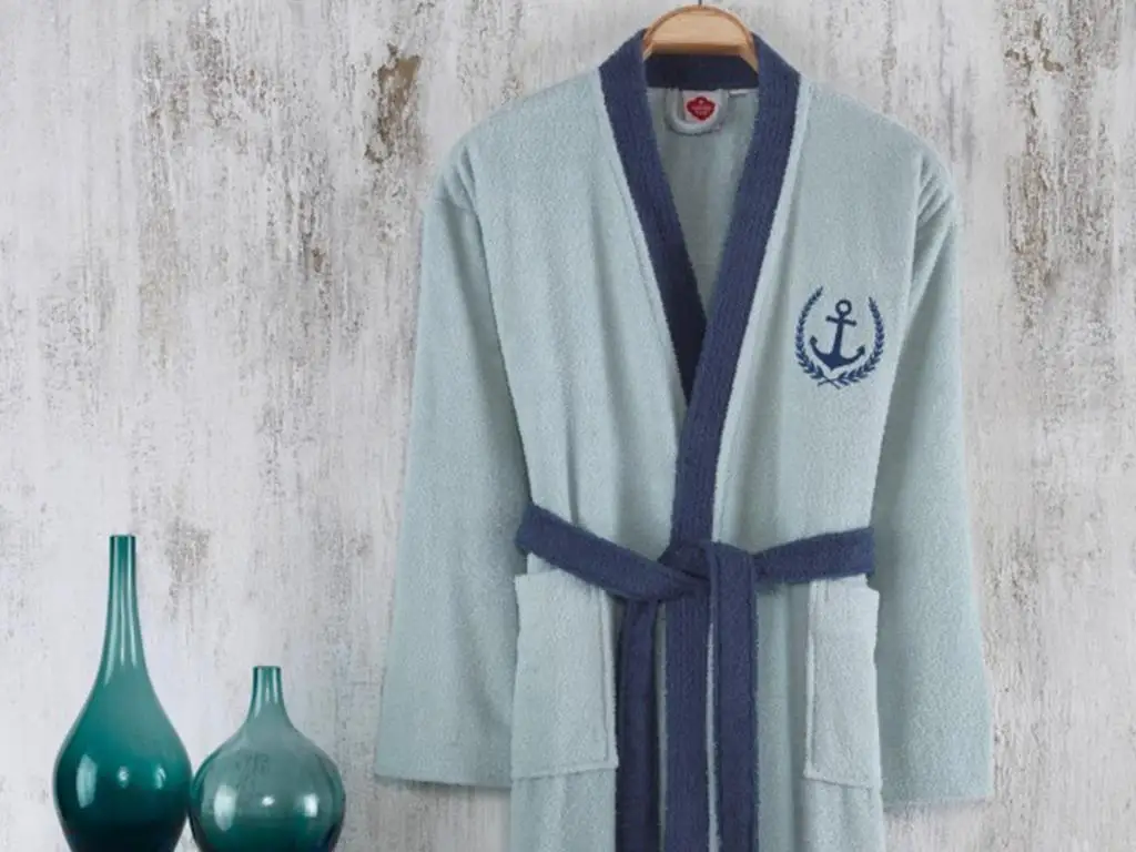 

Cottonbox Fine Single Robe Blue-Navy Blue