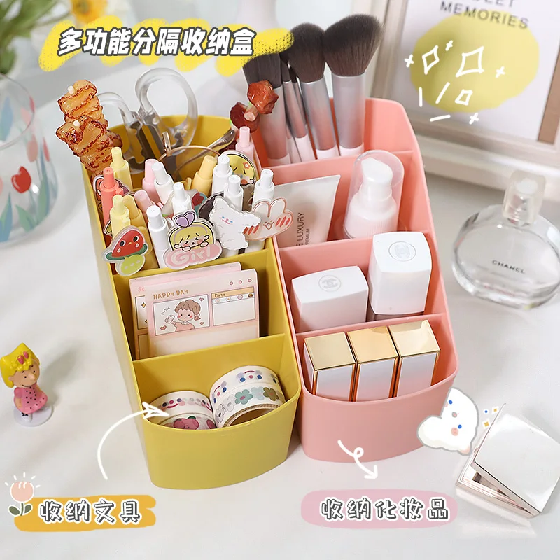 

Student Desk Cosmetic Bucket Station Storage Box Pen Holder Office Podium Small Rack Dormitory Artifact