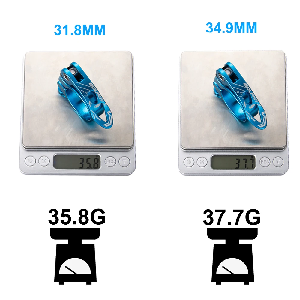 BOLANY MTB Bike Seatpost Clamp Quick Release Aluminium Alloy Bicycle Seat Post Mount 31.8mm 34.9mm Cycling Accessories