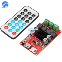 tpa3116 2x50w bluetooth amplifier board with remote support fm tf usb decoding dc 8 26v 50w50w power amp for home theater