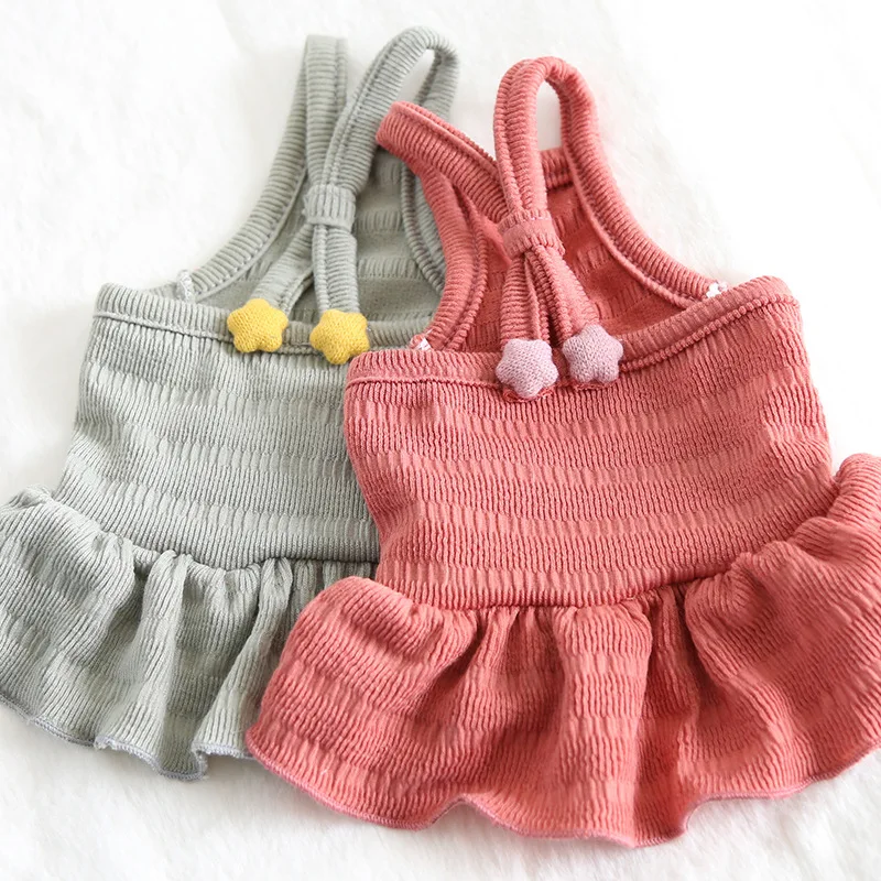 Star Braces Skirt Dog Dress Pet Products Summer 100% Cotton Clothing For Dogs Chihuahua Teddy Puppy Clothes 2020 | Дом и сад