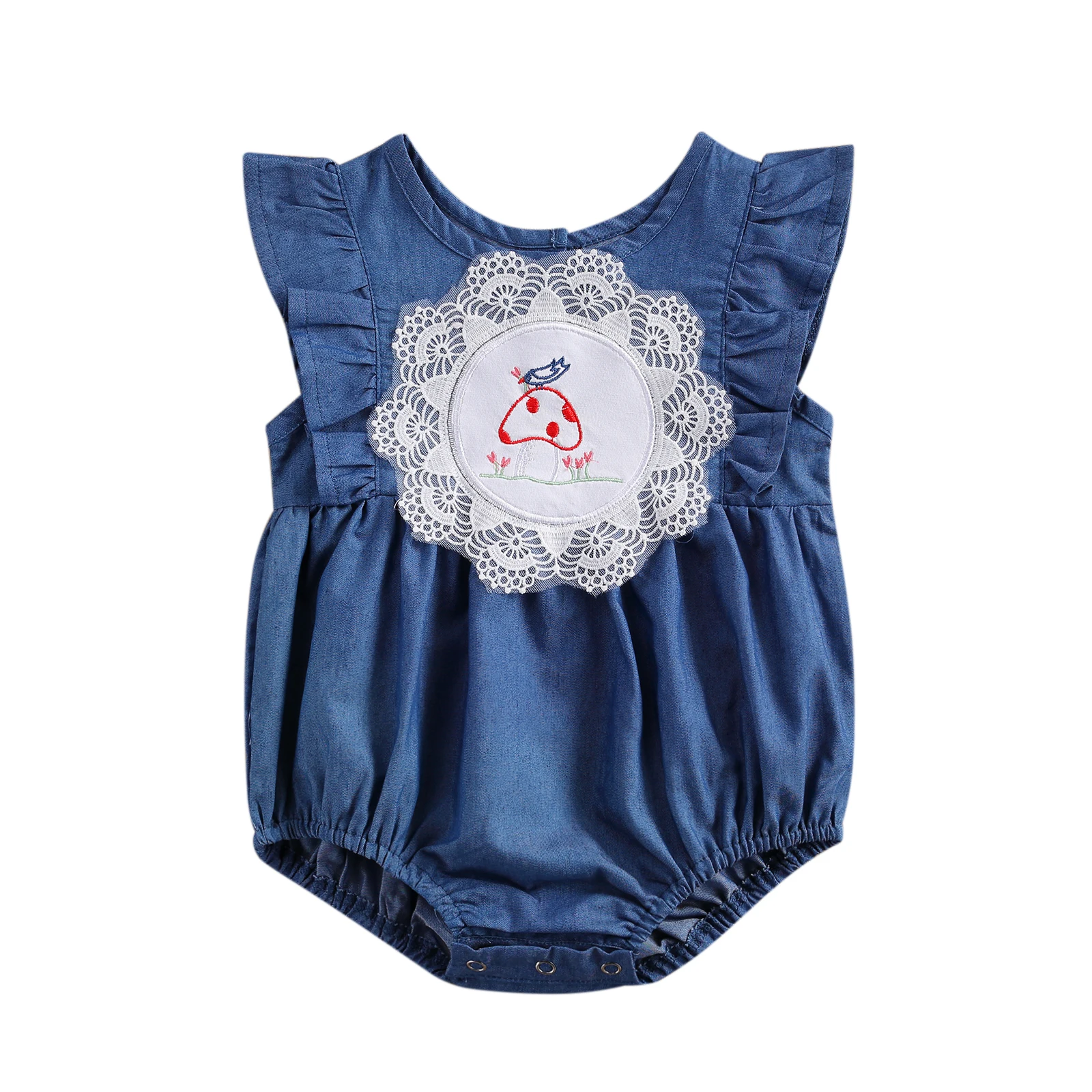 

Summer Infant Newborn Romper Baby Girl Clothing Lace Ruffles Jumpsuit Cute Bow Sunsuit Baby Rompers