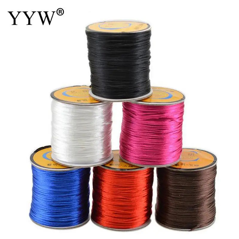 

YYW 1.5mm 60m macrame rope satin rattail nylon cords/string beading thread chinese knot cord for diy jewelry making accessories