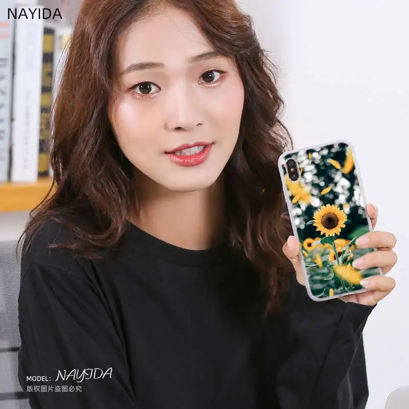 Мягкий чехол для Huawei Honor 30 20 Pro 10 9 Lite 30s 10i 9a 8a 7a X10 8x контейнер садовый подсолнух |