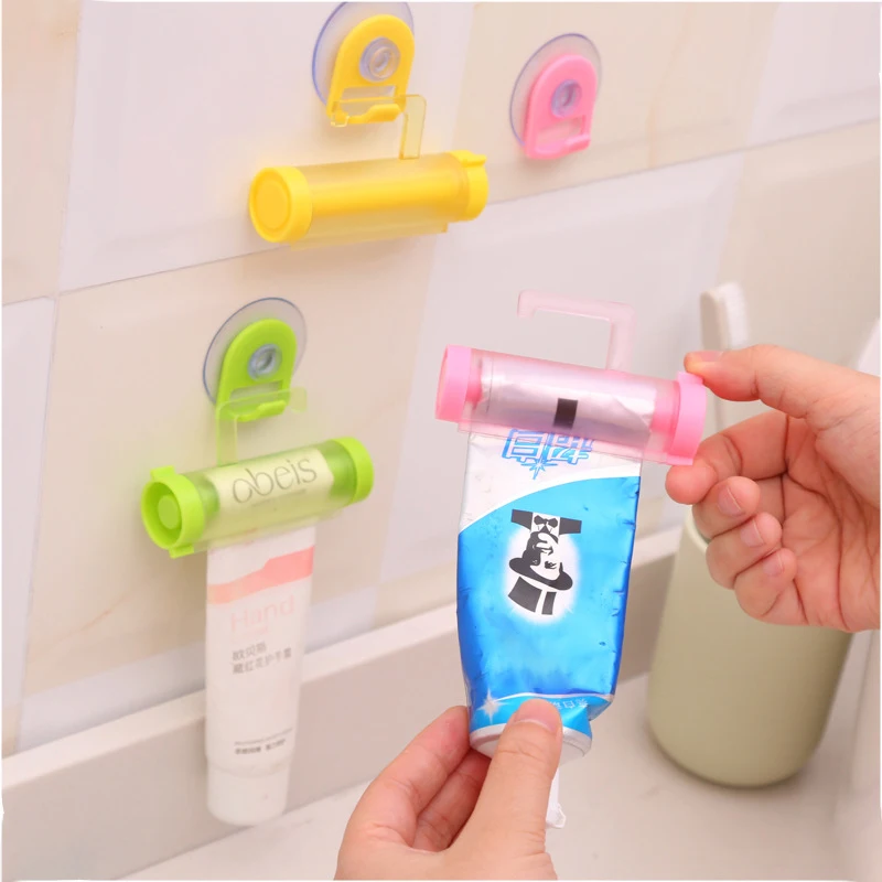 

With Sucker Hook Multi Purpose Portable Reuse Rolling Squeezer 1Pcs Manual Bathroom Accessories Plastic Toothpaste Dispenser