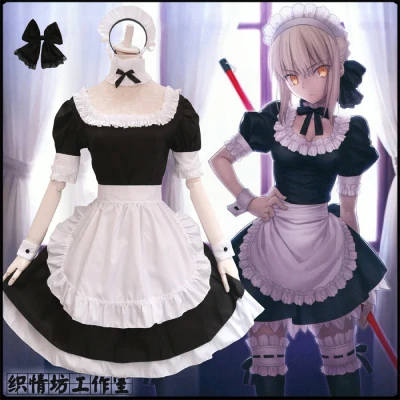 Аниме Fate Stay Night горничной Косплэй Милый детский костюм для девочек сабля Kawaii