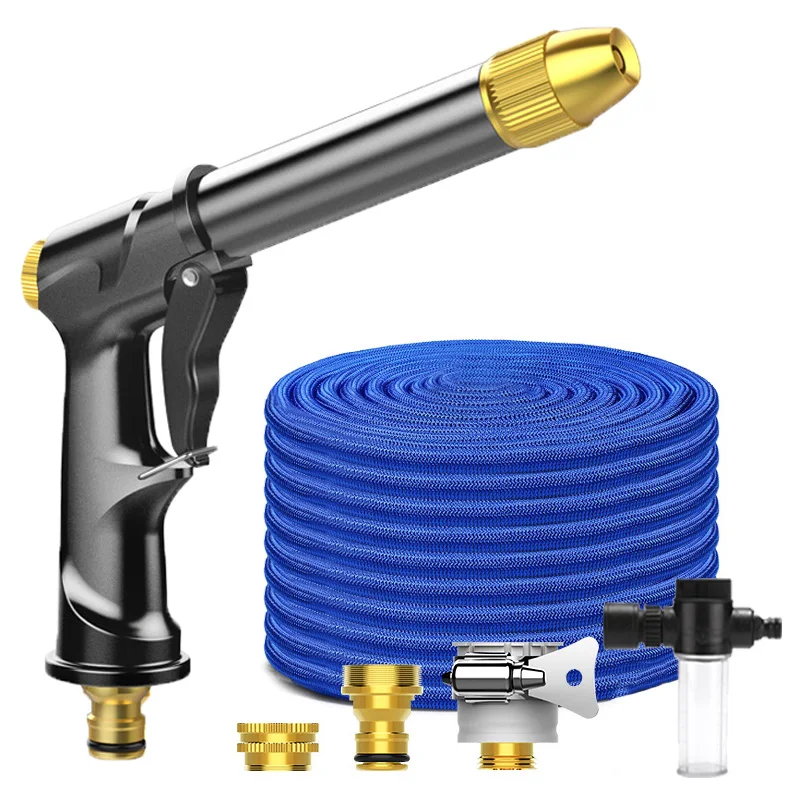 Шланг садовый гибкий насадка из сплава раздвижной высокого давления 16-150 футов