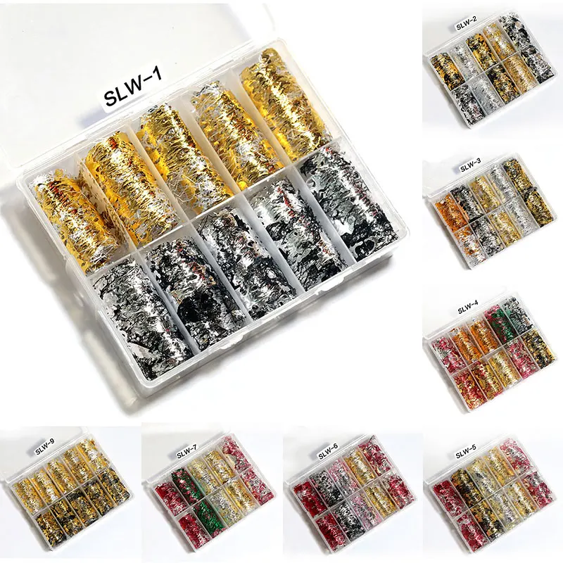 

Black Gold Wire Transfer Foil Nail Art Full Package Flower Glue Diy Manicure Nail Decoration Women Fashion Nail Transfer Foil