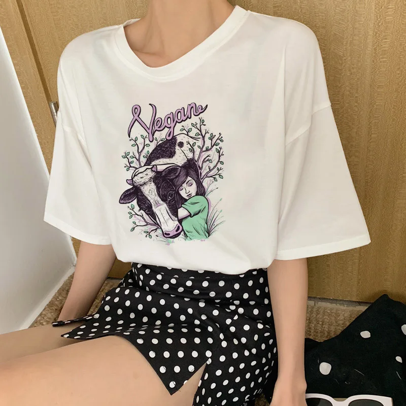 Эффектная женская футболка с надписью «Vegan Love», «Save The Bees», короткий рукав, Ulzzang, винтажная уличная одежда в стиле Харадзюку, графические футболки, топы больших размеров