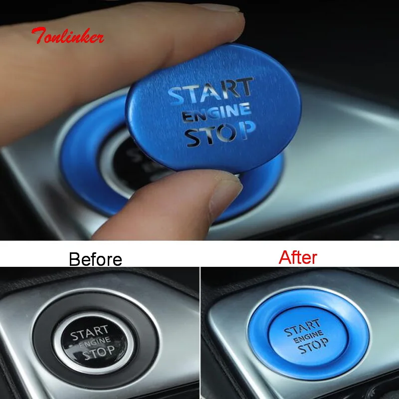 Tonlinker наклейка для интерьера автомобиля звезда двигателя/стоп чехол NISSAN Sentra 2019