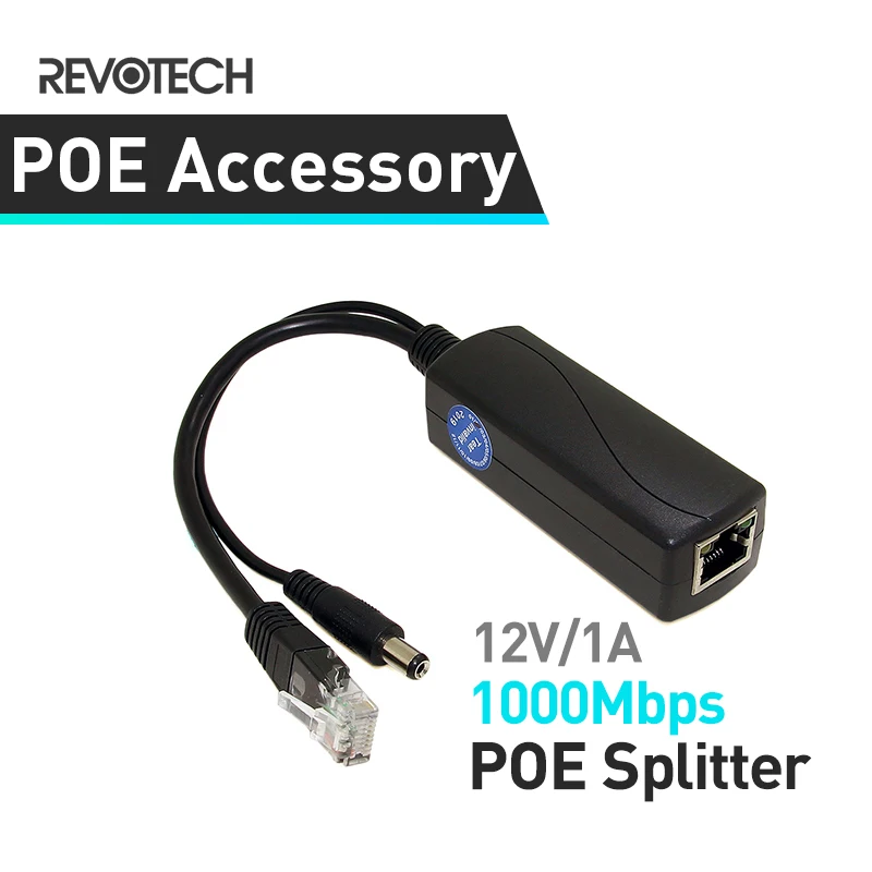 IEEE 802.3af Стандартный разделитель PoE украшенное мозаикой из драгоценных камней 12V 1A