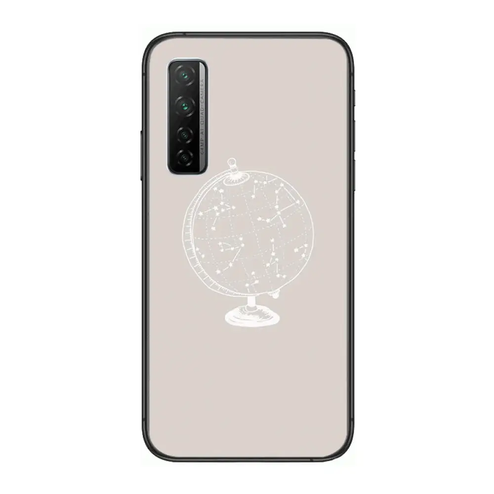 

simple Simplicity cat Phone Case For Huawei Nova 2 3 4 5 6 7 8 SE i E Pro Lite Black Etui Coque Painting Hoesjes comic fashion