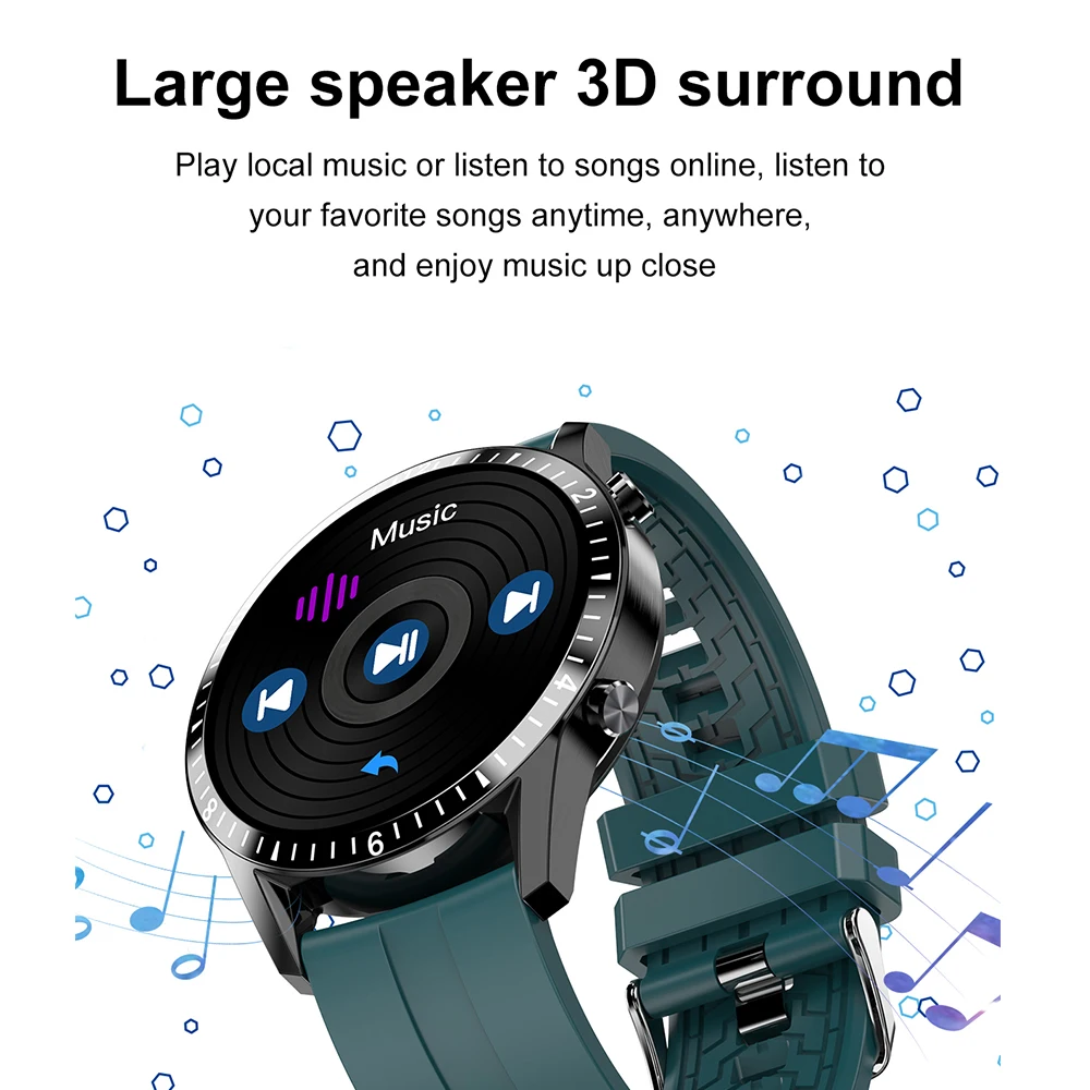 2020 Новые i9 Смарт часы Полный сенсорный круглый экран Bluetooth Вызов Smartwatch Мужчины