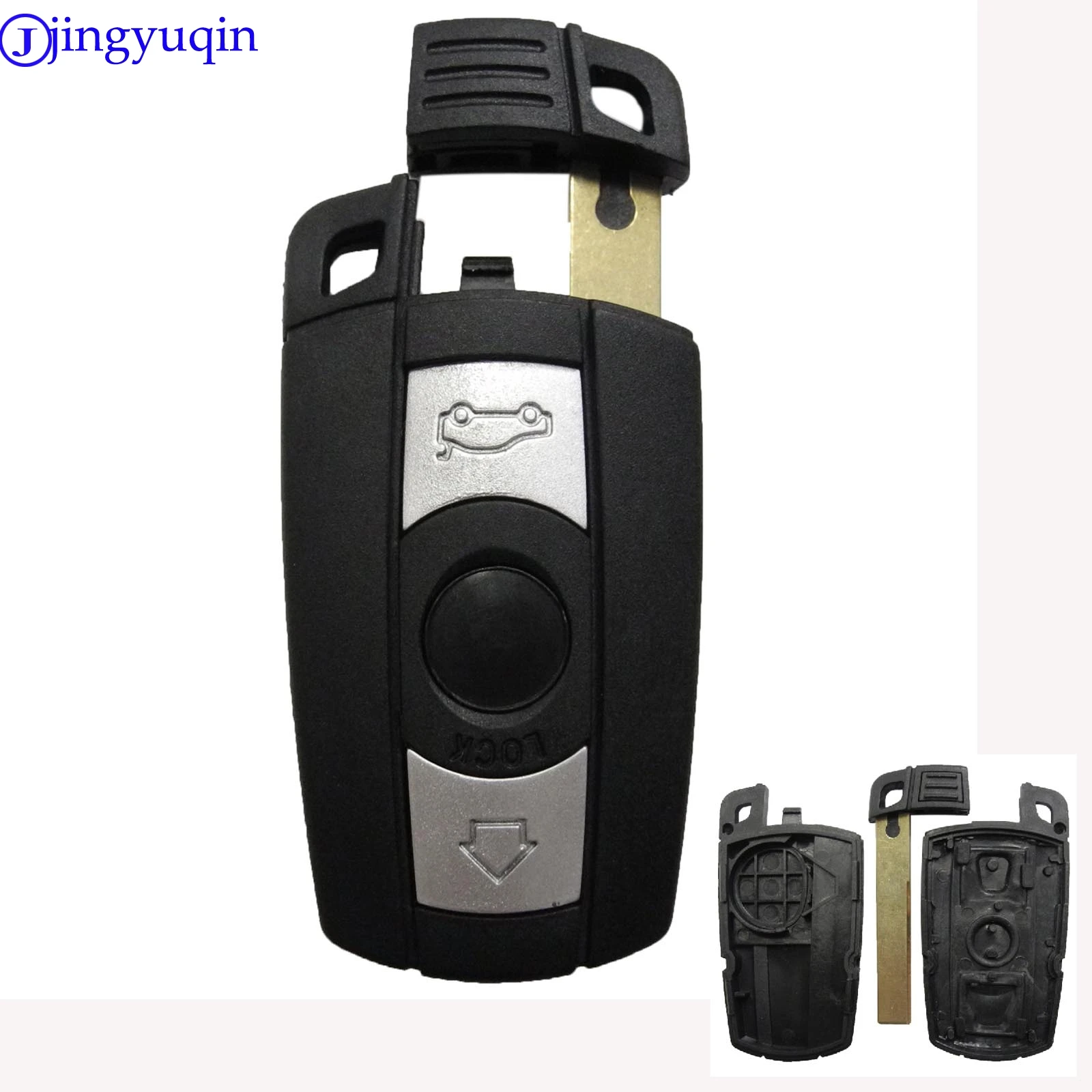 jingyuqin Smart Key Shell Fob Key Cover for E90 E91 E92 E60 Remote Case for BMW 1 3 5 6 X Series Smart Car Key Shell With Logo