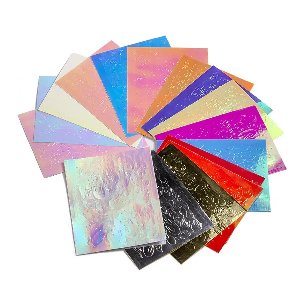 16 шт Набор наклеек для нейл арта красочные наклейки с блестками декоративные