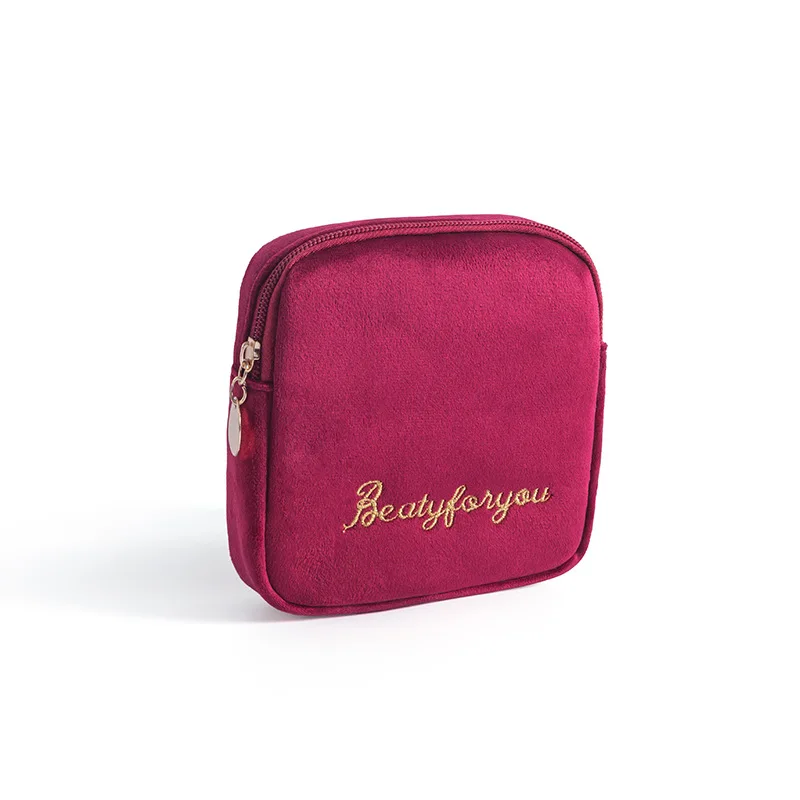 

Sanitary napkin storage plush cloth aunt storage bag portable sanitary cotton pad storage bag portable hand bag