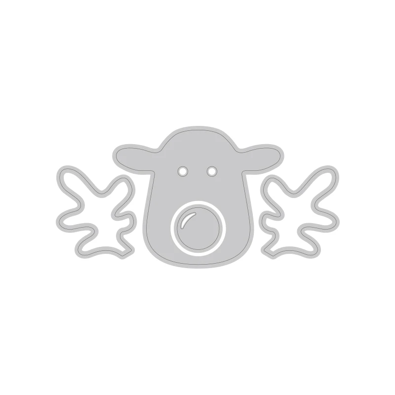 Christmas Cute Deer Craft Metal Cutting Frame Templates Scrapbooking Embossing Paper Cards Photo Album Stencils Dies | Дом и сад