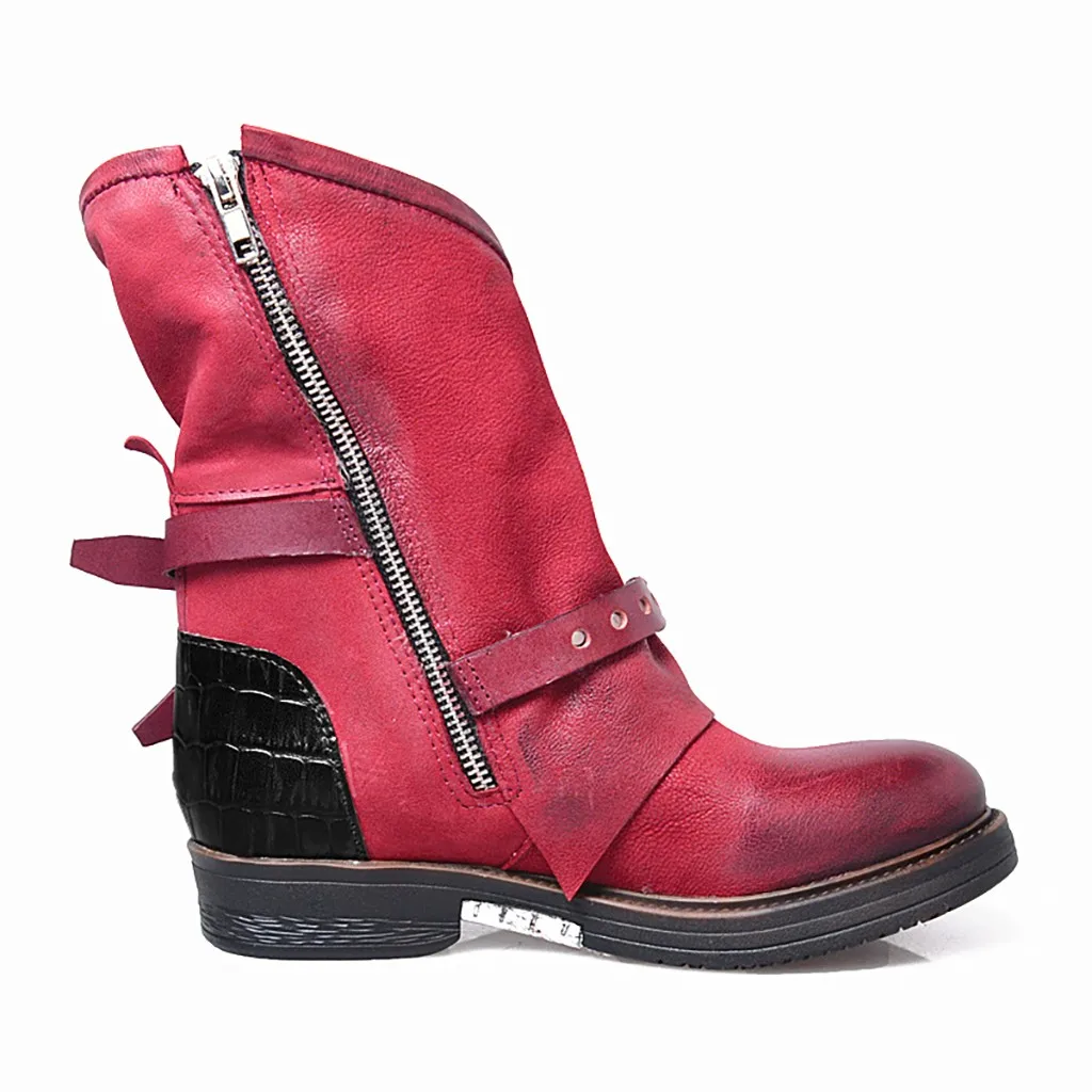 Новинка сезон осень зима кожаные женские ботинки на пуговицах Винтажные из