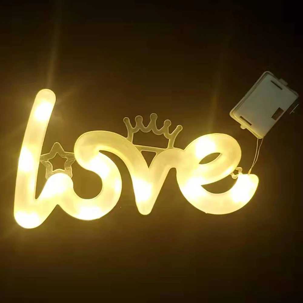 Романтический ночник для влюбленных, предложение на День святого Валентина и признание, светодиодная гирсветильник с аккумулятором, свето...