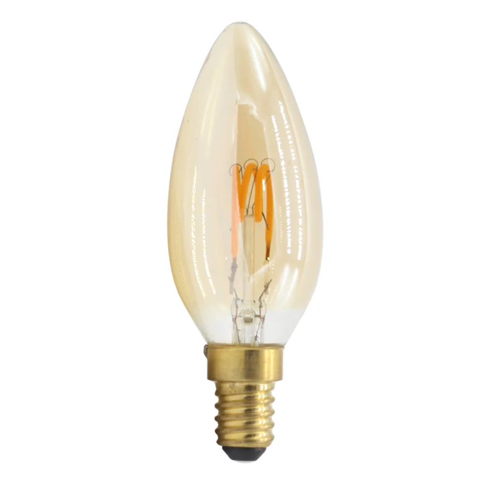 

TIANFAN 10Pcs/Pack Edison Bulbs C35 E14 Led Bulb Vintage Spiral Filament 3W Dimmable Decorative Candle Light Bulb