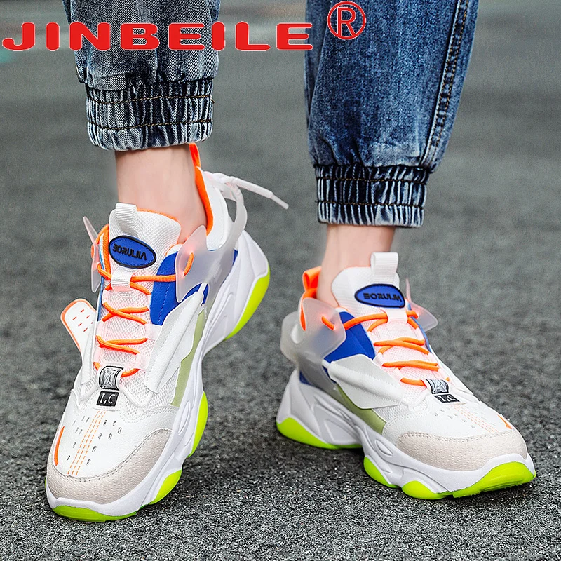 JINBEILE/мужская повседневная обувь Сетчатая дышащая мужская Модные мужские