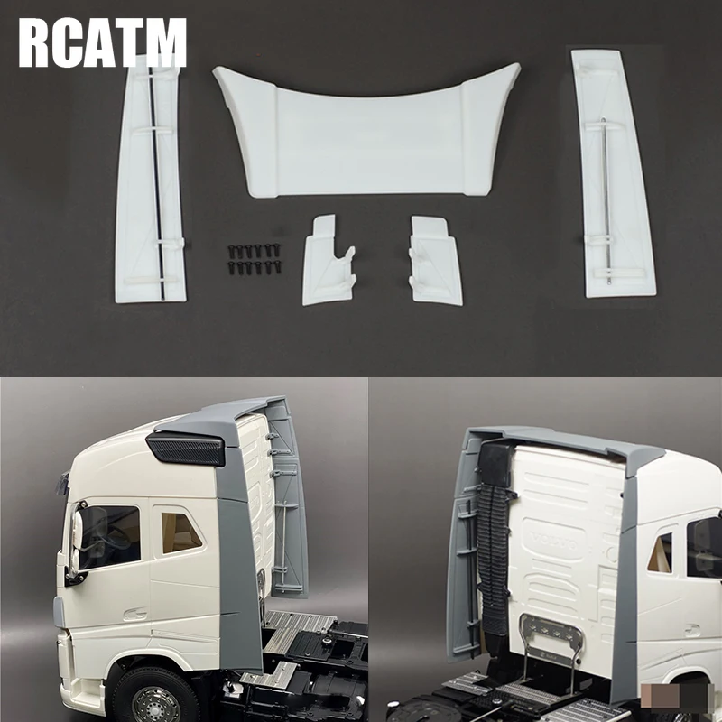 Задний спойлер обновление для Tamiya 1/14 RC грузовик Volvo FH16 750 56360|Детали и аксессуары| |