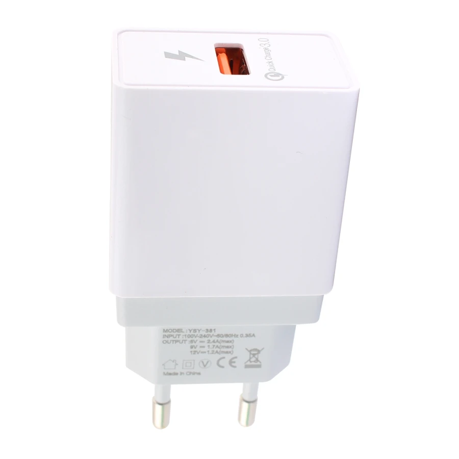 Универсальное зарядное устройство 5V 2.4A USB quick charge 3 0 Для samsung Xiaomi EU Plug быстрое для