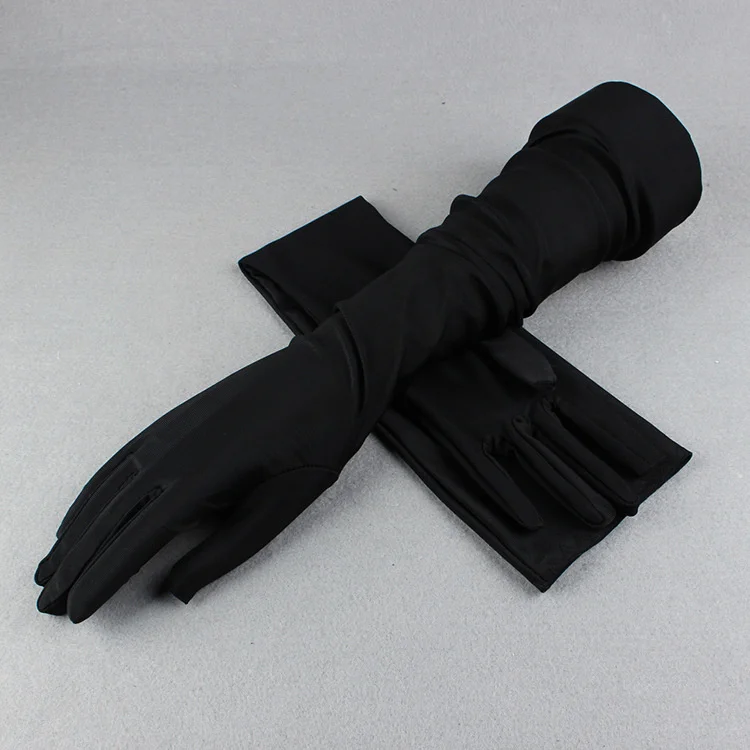 

Extended thin spandex gloves for women's outdoor riding sun protection driving UV protection breathable arm sleeve