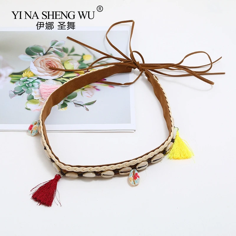 

Bohemia Belly Dance Chains Shell Pendant Gypsy People Long Waist Chain Sexy Beach Dress Belt "Women Body Jewelry Accessories