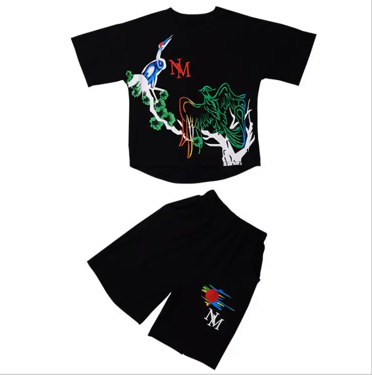 Boys Casual Clothes Kid Boy Clothing Set Summer Children Short sleeve Letters T-shirt + Pants 3 4 5 6 7 8 9 10 11 12 13 15 Years | Детская
