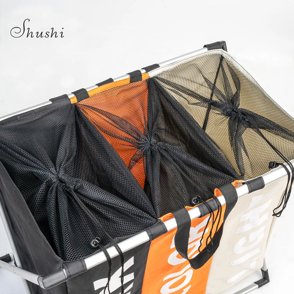 Shushi, водонепроницаемая корзина для домашнего белья, Оксфорд, складная корзина для белья, металлическая корзина для хранения грязной ткани, портативная Организация прачечной