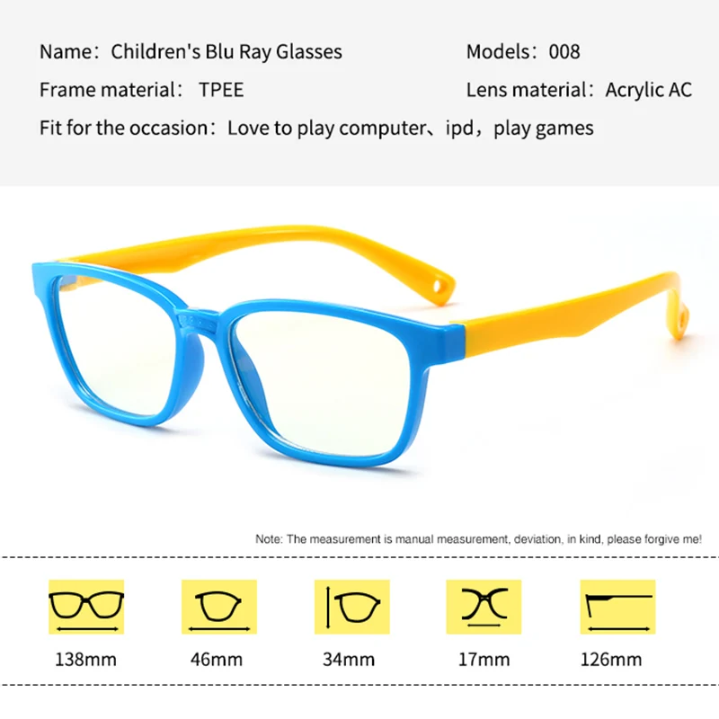 

Men Women Boys Girls Reading Glasses High Quality Half-frame Dipterous Glasses Children Anti-Blue Glasses Frame