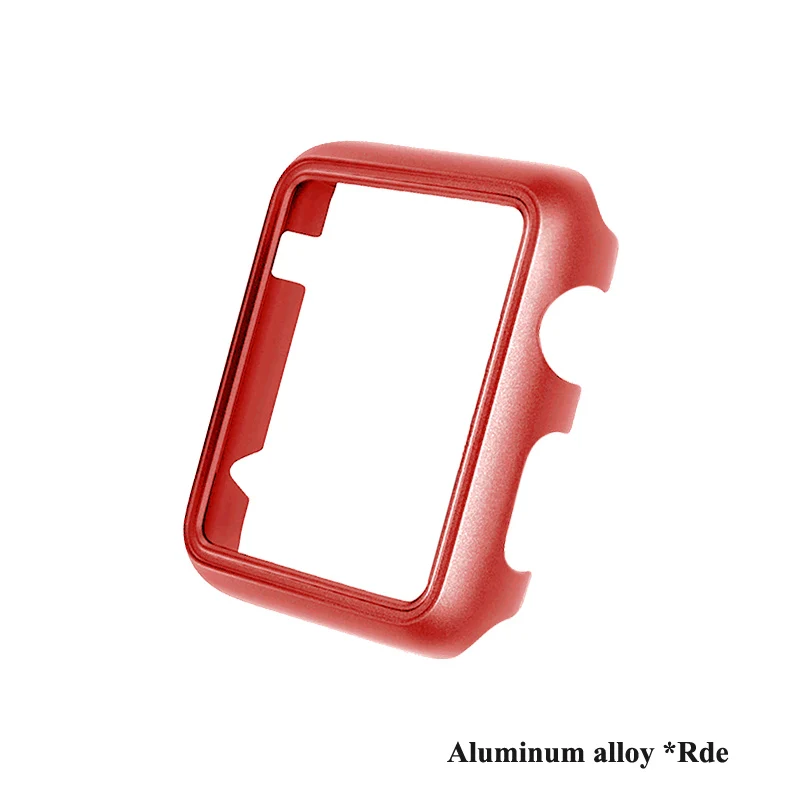 Защитный чехол для Apple Watch 38 мм, 42 мм, 40 мм 44 мягкий прозрачный TPU/Алюминий корпус из сплава для наручных часов Iwatch серии 5 4 3 2 1 Аксессуары - Цвет: Red