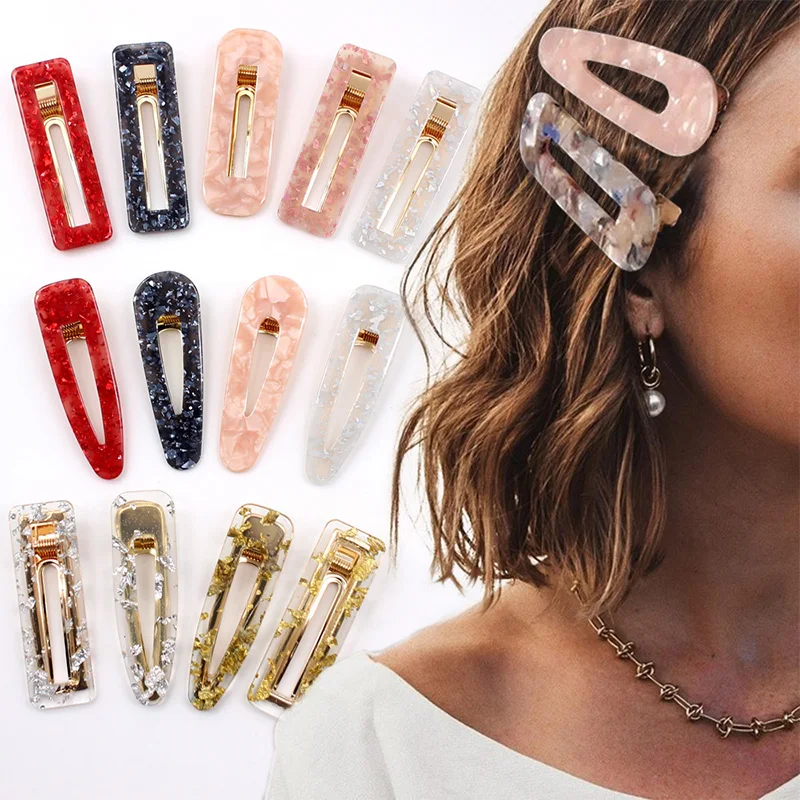 2020 новая обувь для женщин и девочек акриловые полые капли прямоугольник заколки