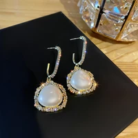 luxury pearl earrings for women 2022 new jewelry korean style temperament rhinestones drop earings jewelry wholesale