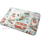 Мягкий Нескользящий Коврик для шепота, ковер, подушка для улицы, олень, рыбалка, трейлер, кемпинг, винтажные сосновые конусы, сосновые деревья, озеро