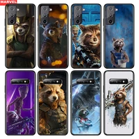 rockets raccoon marvel silicone cover for samsung galaxy s21 s20 fe ultra s10 s10e lite s9 s8 s7 edge plus phone case