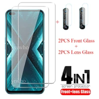 4 in 1 tempered glass on for oppo realme x3 super zoom 6pro 5pro 6i safety 6 5 pro x 3 superzoom x50 screen lens protectors film