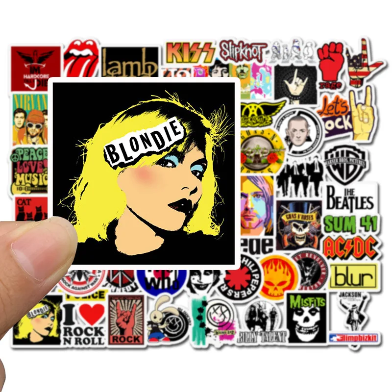 Grafiti de banda de Hip-Hop de dibujos animados cl&aacute;sicos, pegatinas impermeables para monopat&iacute;n, equipaje personalizado, para ordenador, venta al por mayor, 10/30/50 Uds.-1